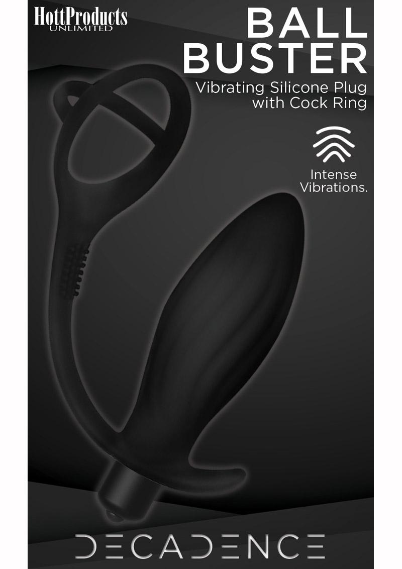 Decadence Ball Buster Vibrating Silicone Butt Plug