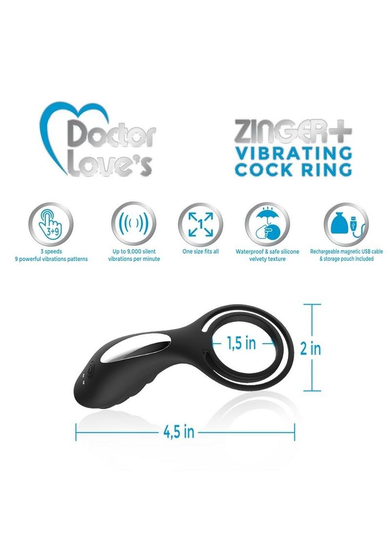 Doctor Loves Zinger Plus Silicone Vibrating Cock Ring