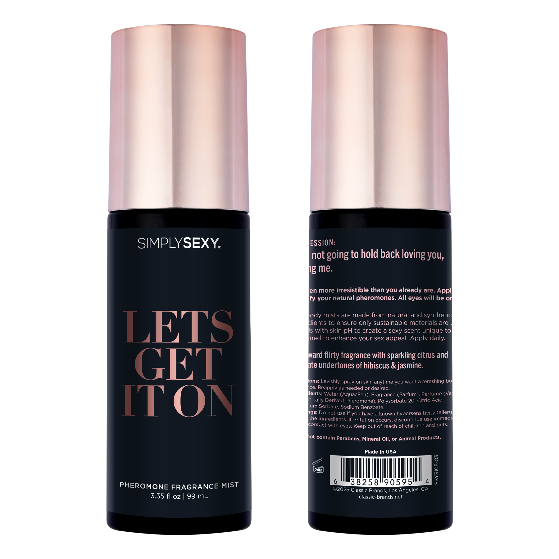 SIMPLY SEXY PHEROMONE BODY MIST - LET'S GET IT ON - 3.35 floz | 99mL