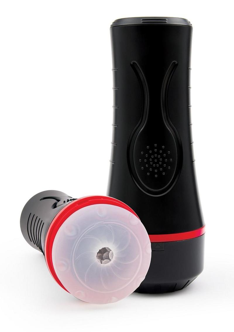 Envy Squeezable Clear Clutch Vibrating Discreet Textured Stroker