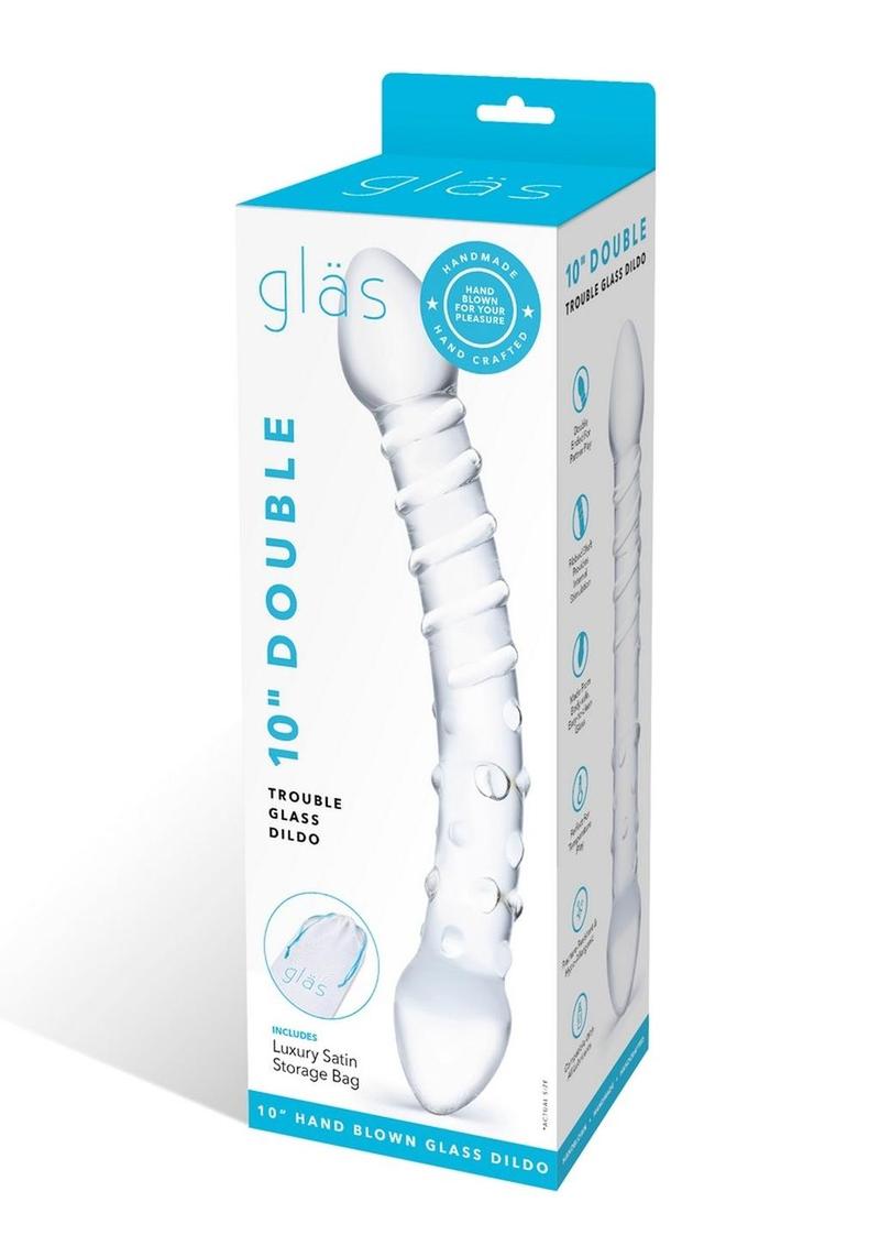 Glas Double Trouble Hand Blown Glass Dildo