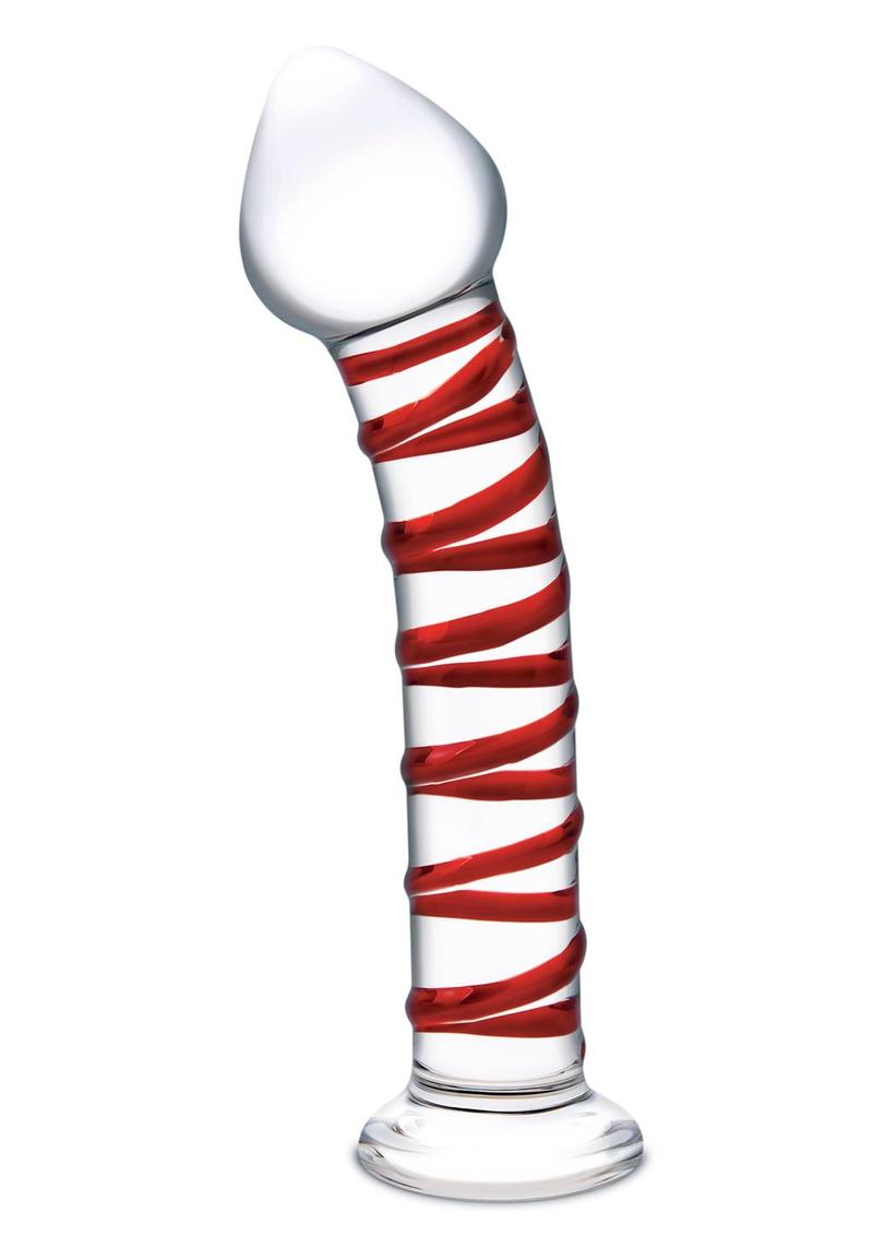 Glas Mr. Swirly Glass Dildo With Luxury Satin Storage Bag