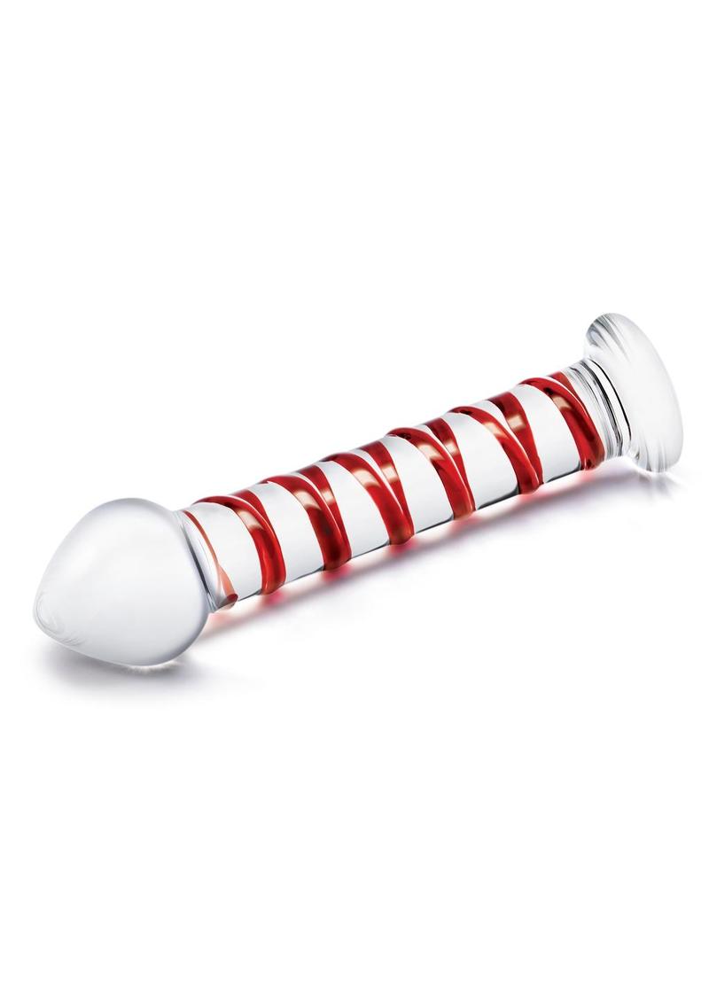 Glas Mr. Swirly Glass Dildo With Luxury Satin Storage Bag