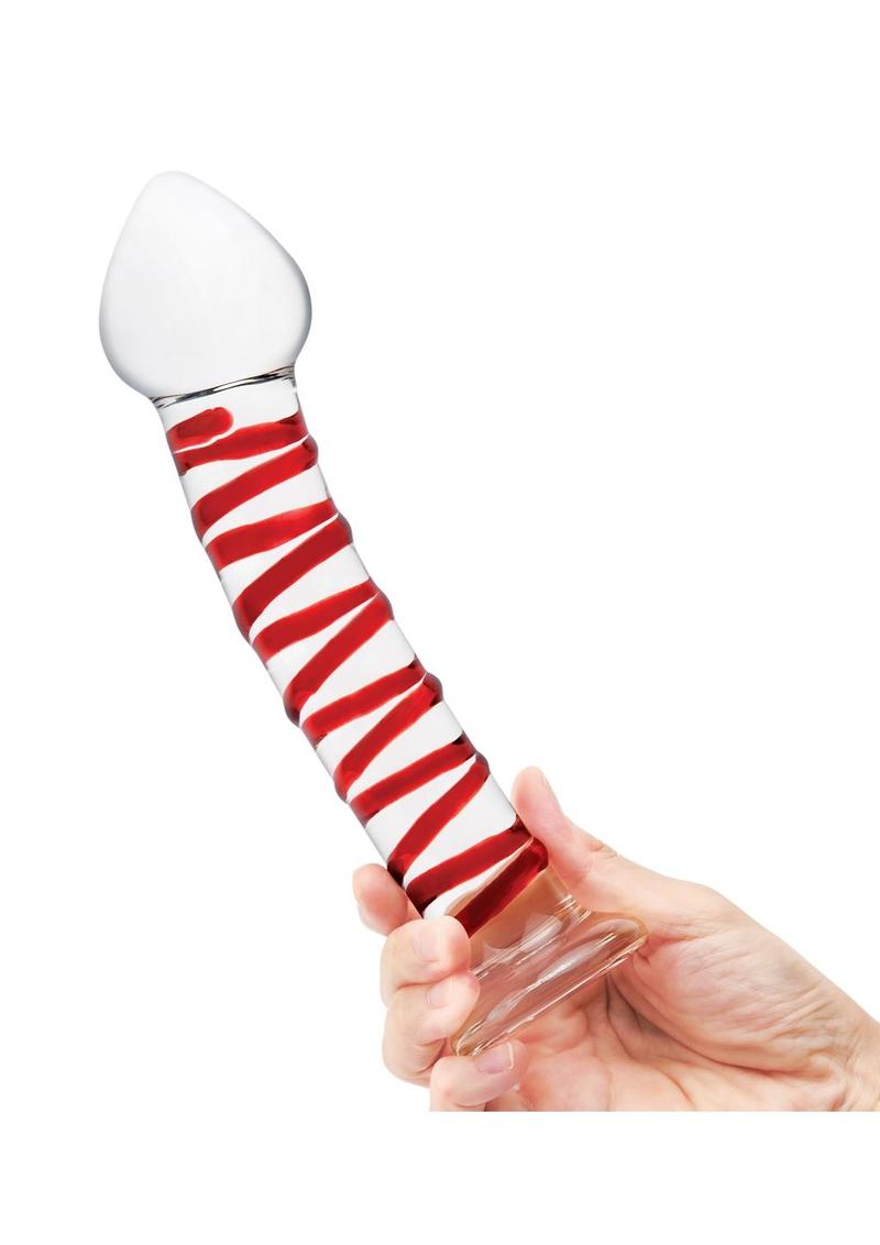 Glas Mr. Swirly Glass Dildo With Luxury Satin Storage Bag