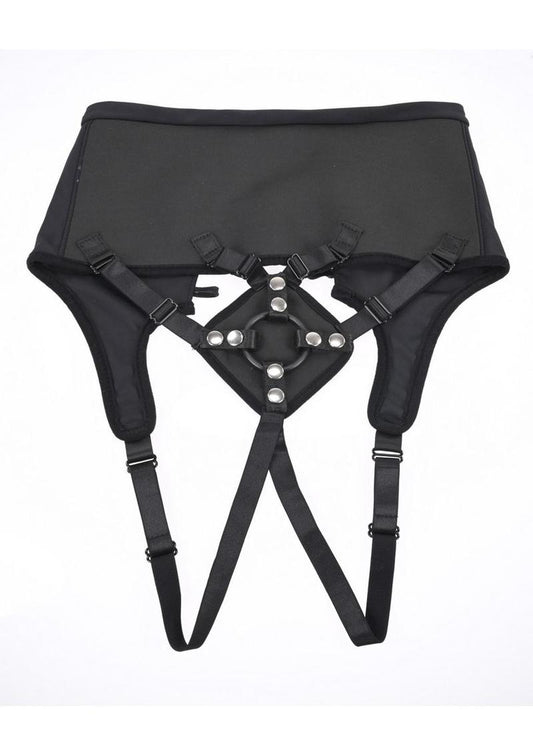 Sportsheets High Waisted Corset Strap On - Black
