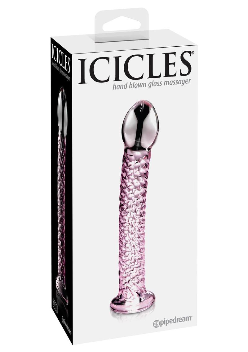 Icicles No. 53 Textured And Hand Blown Glass Massager
