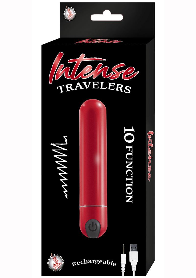 Intense Travelers Aluminum Rechargeable Vibrator - 10 Function