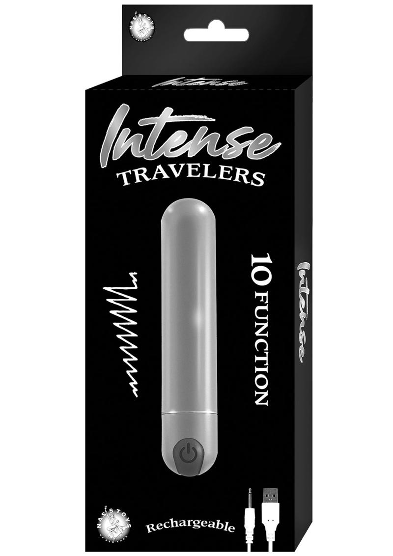Intense Travelers Aluminum Rechargeable Vibrator - 10 Function