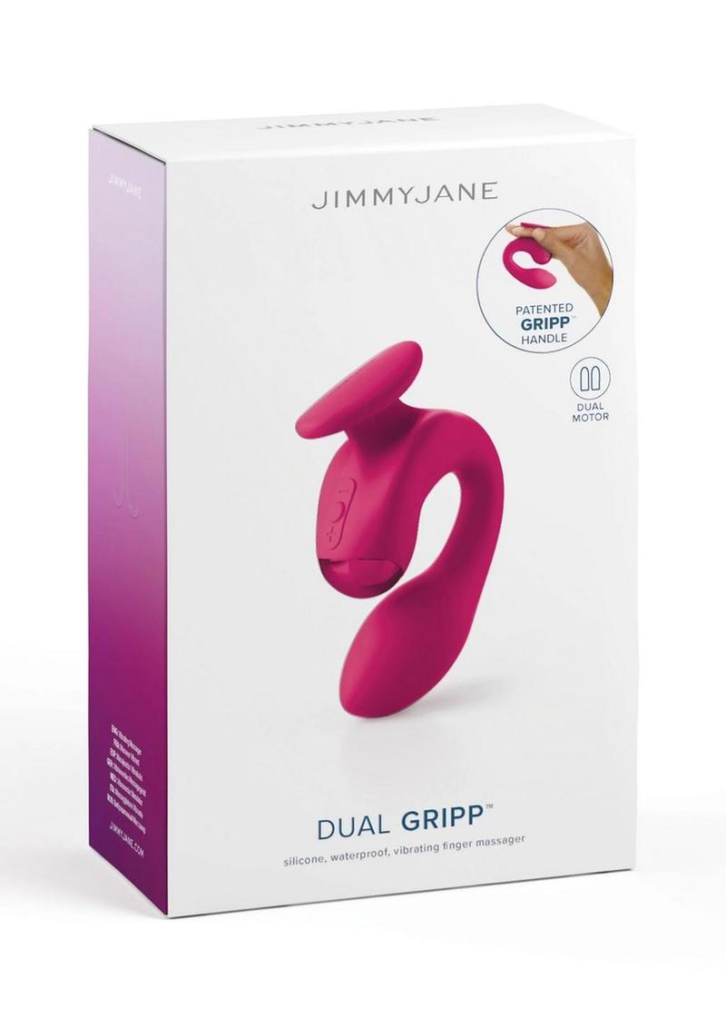 Jimmyjane Dual Gripp Rechargeable Pink Silicone Finger Massager