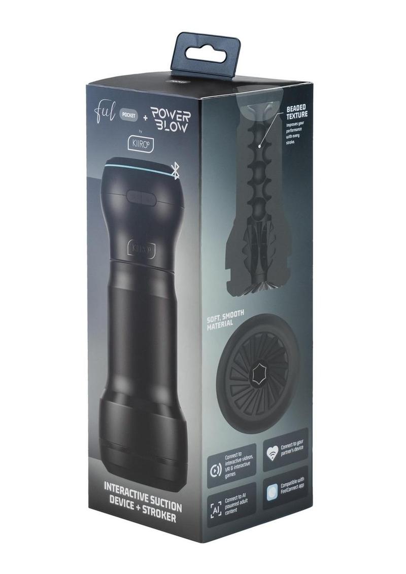 Kiiroo Feel Pocket And Power Blow Interactive Suction Device Stroker