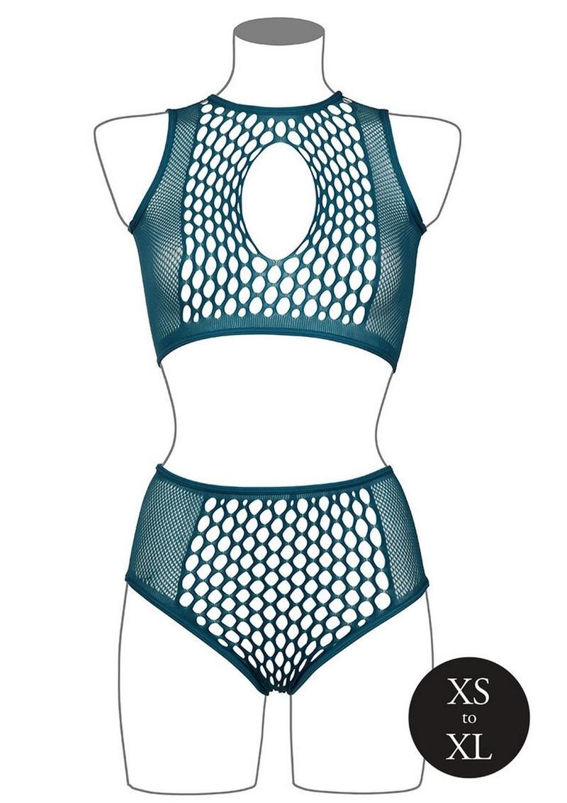 Le Désir Duo Net Keyhole Bra Set - One Size