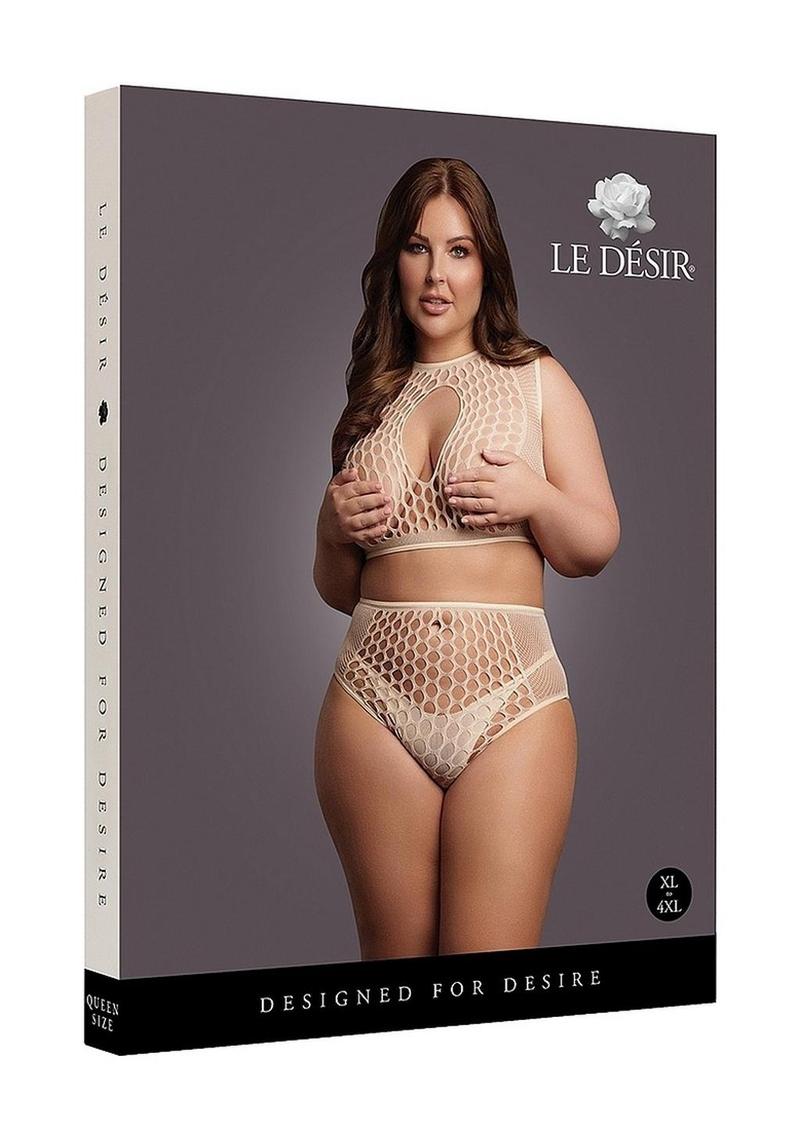 Le Désir Duo Net Keyhole Bra Set - One Size