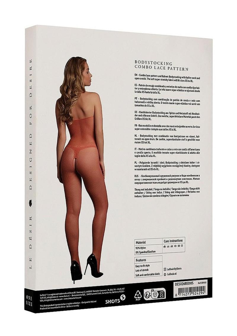 Le Desir Fishnet and Lace Bodystocking