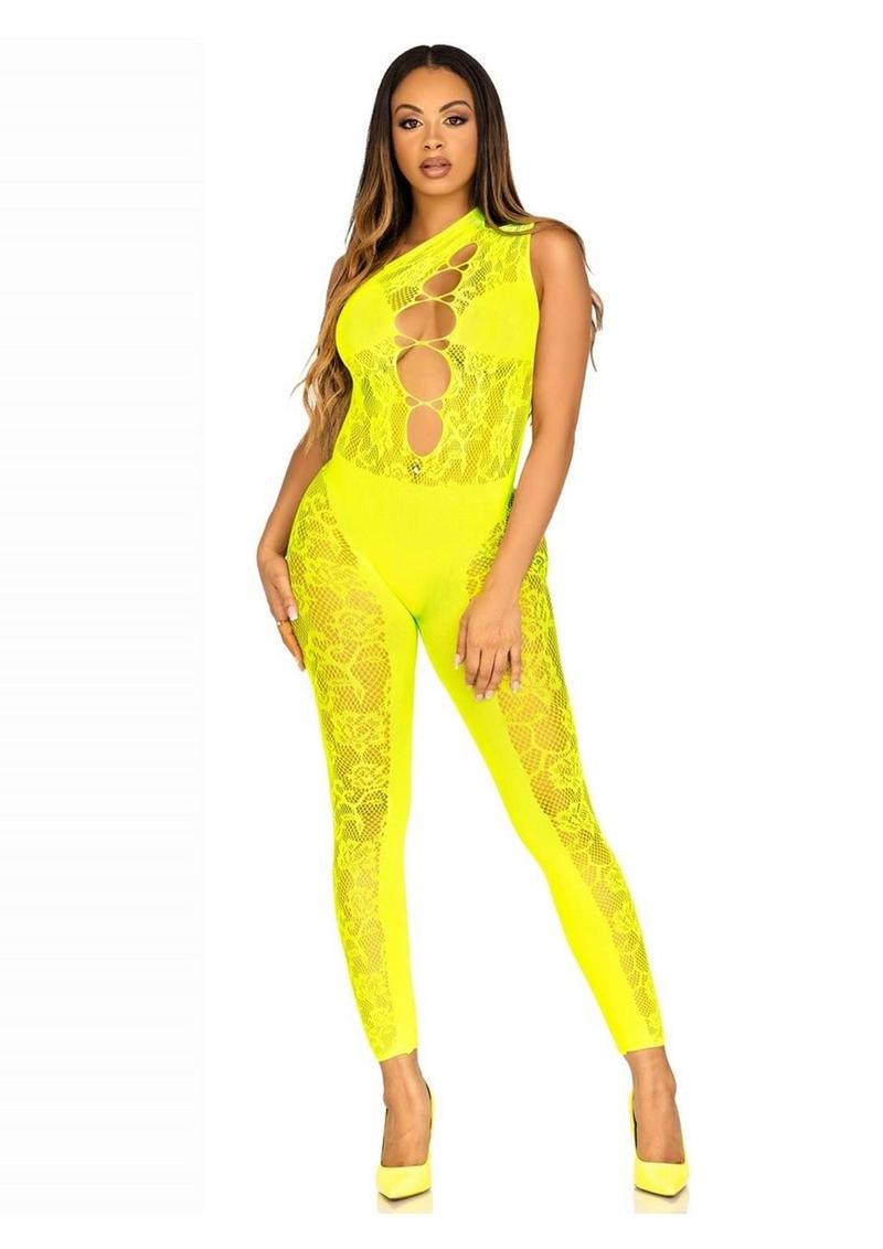 Leg Avenue Floral Lace Convertible Footless Bodystocking