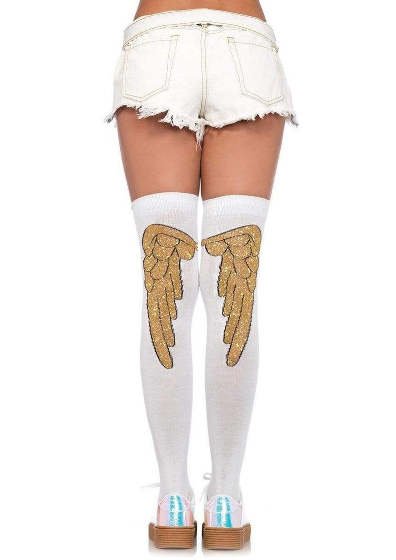 Leg Avenue Stay Up Lace Micro Net Thigh Highs With Comfortable Fit
