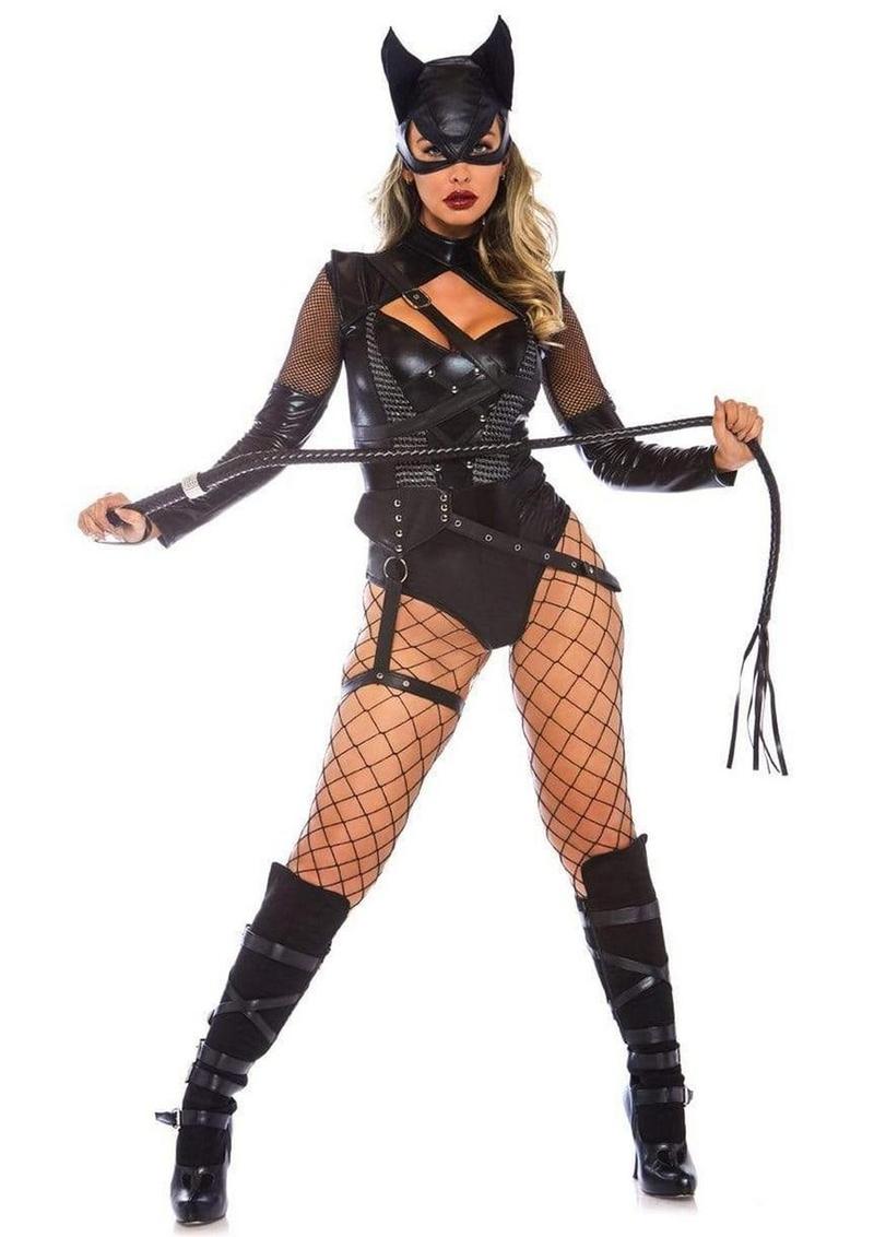 Villainess Vixen Spandex Strappy Bodysuit