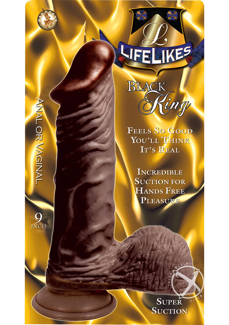 Lifelikes Black King Dildo with Super Suction