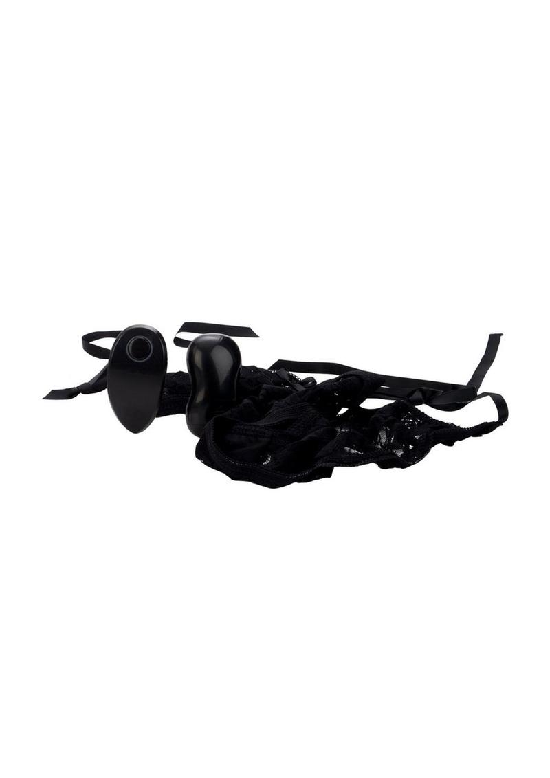 Little Black Panty With Remote Control Ties