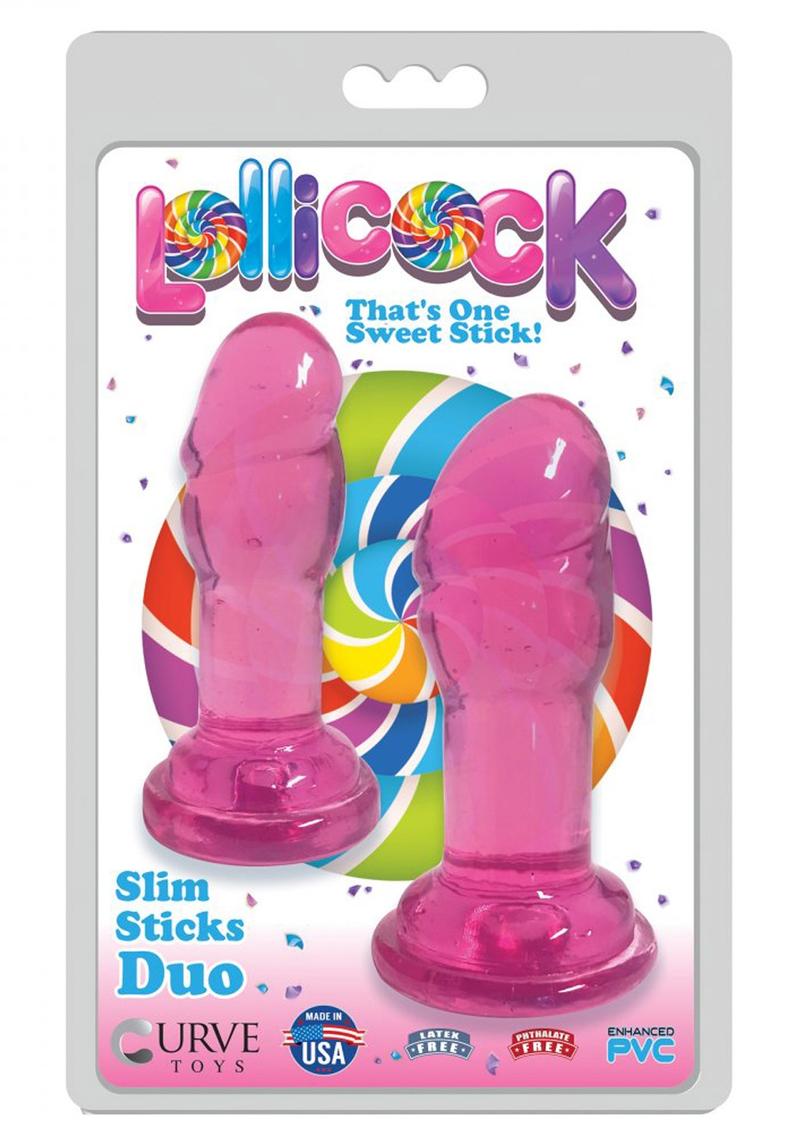 Lollicock Slim Sticks Duo Berry Blue Butt Plugs Set