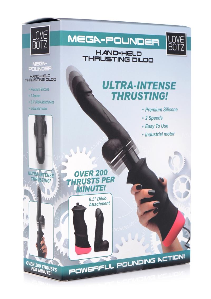 Mega Pounder Hand-Held Thrusting Silicone Dildo