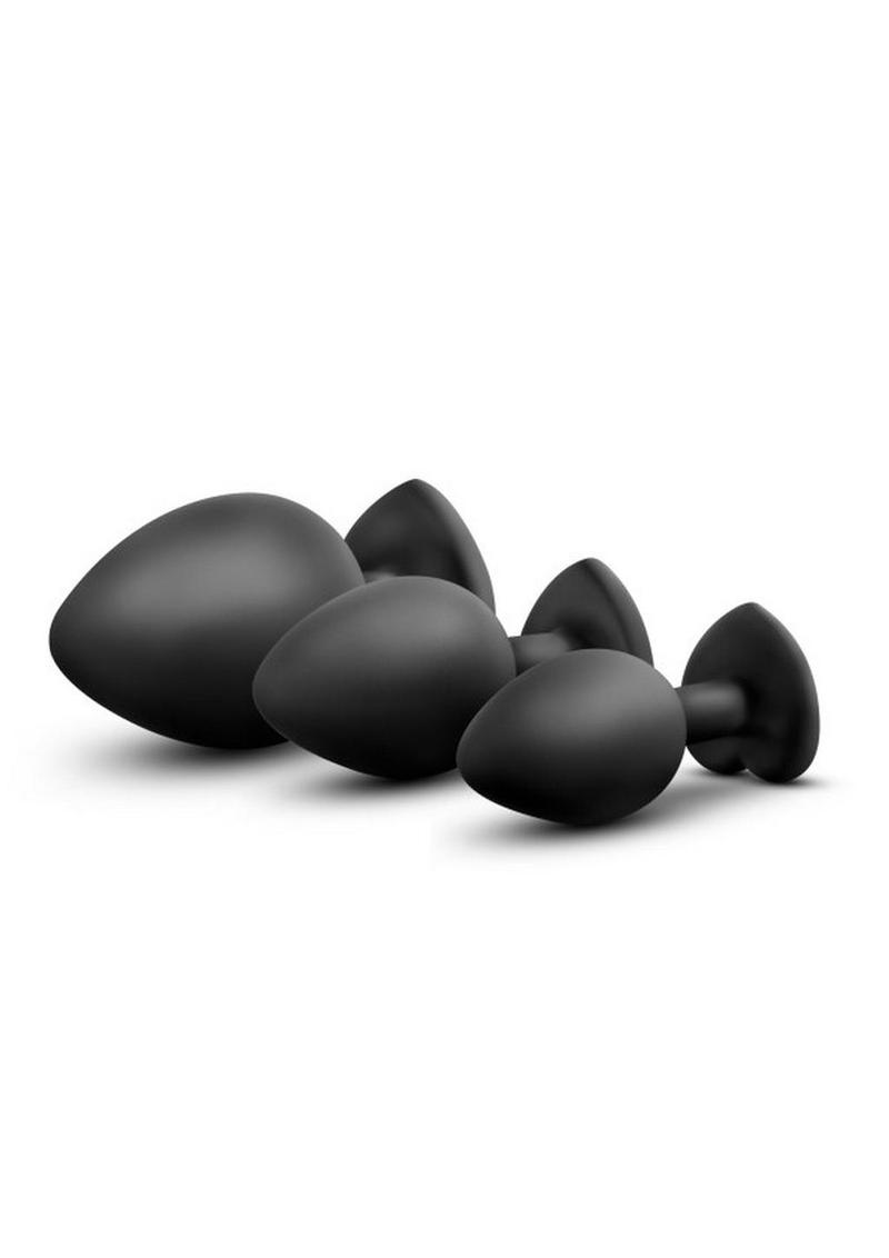 Luxe Bling Butt Plugs Training Kit With Red Gems