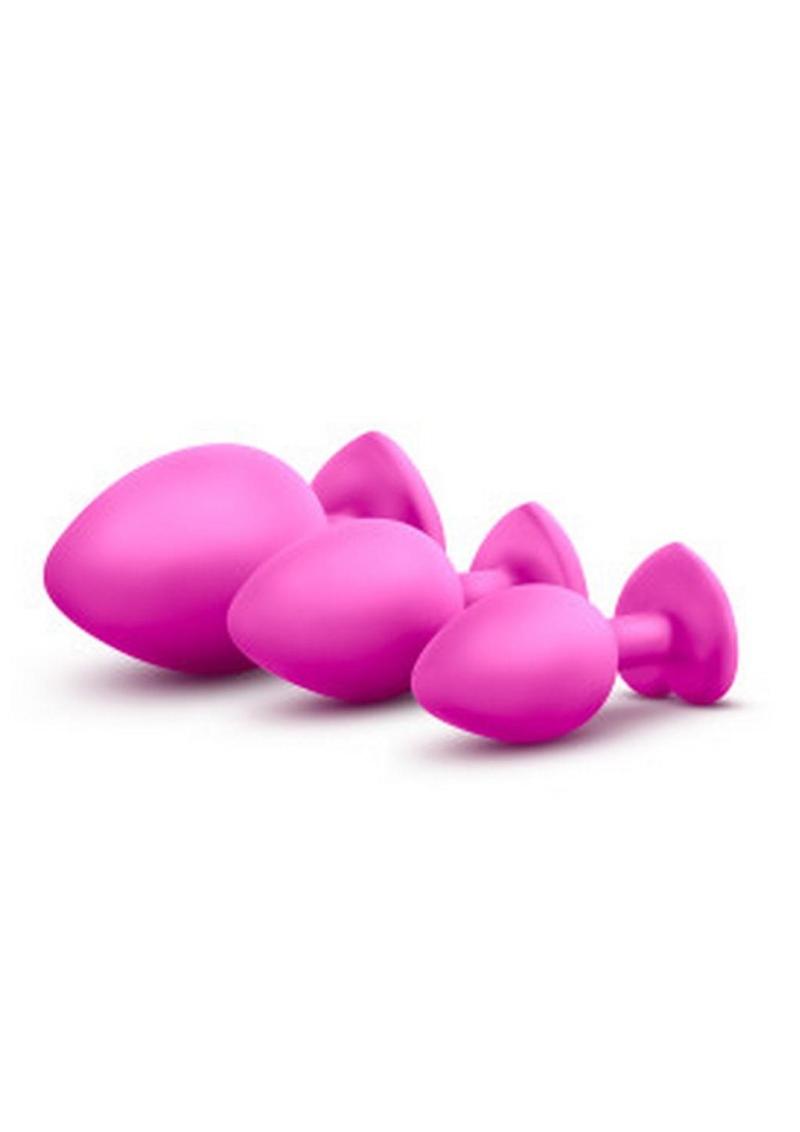 Luxe Bling Plugs Silicone Training Kit with White Gems