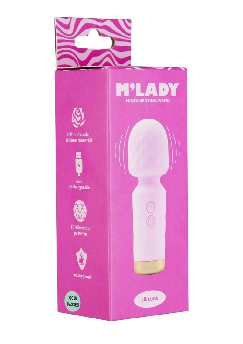 M'Lady Mini Vibrating Wand Rechargeable Silicone Vibrator