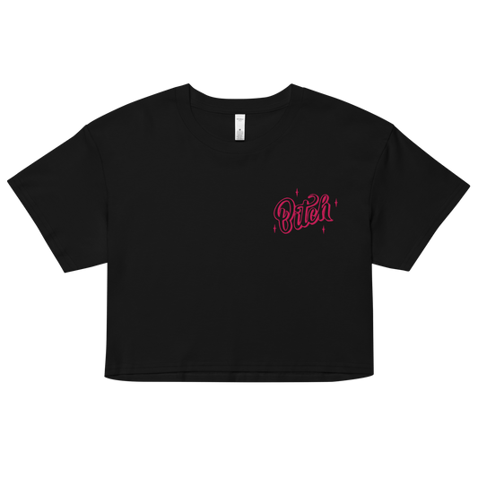 Magical Bitch Embroidered Crop Top