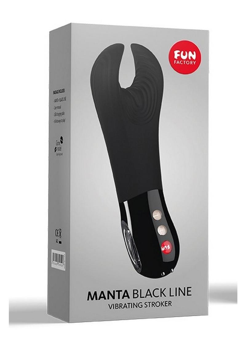 Fun Factory Manta Black Line Premium Silicone Vibrating Stroker
