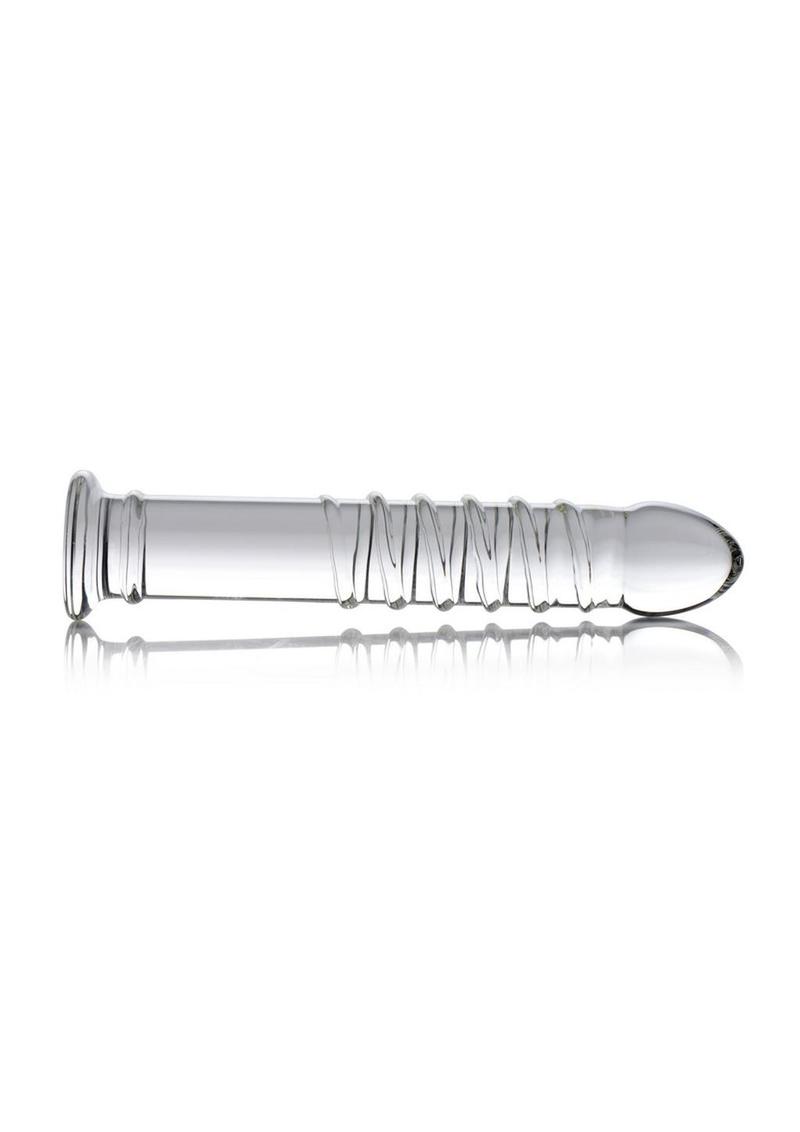 Master Series Behemoth Ribbed XL Glass Dildo for Advanced Users