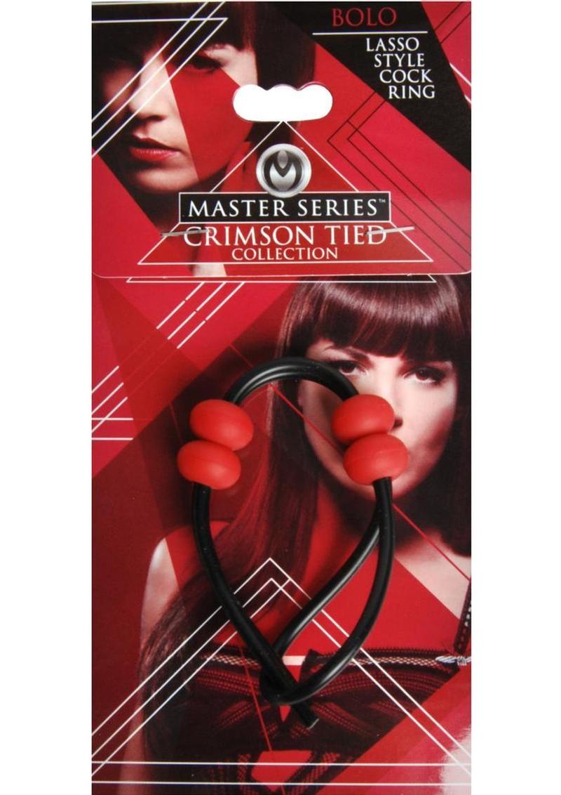 Master Series Crimson Tied Bolo Adjustable Lasso Style Cock Ring