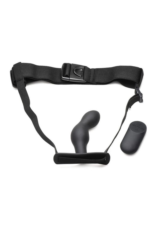 Master Series P-Spot Plugger Prostate Plug with Harness