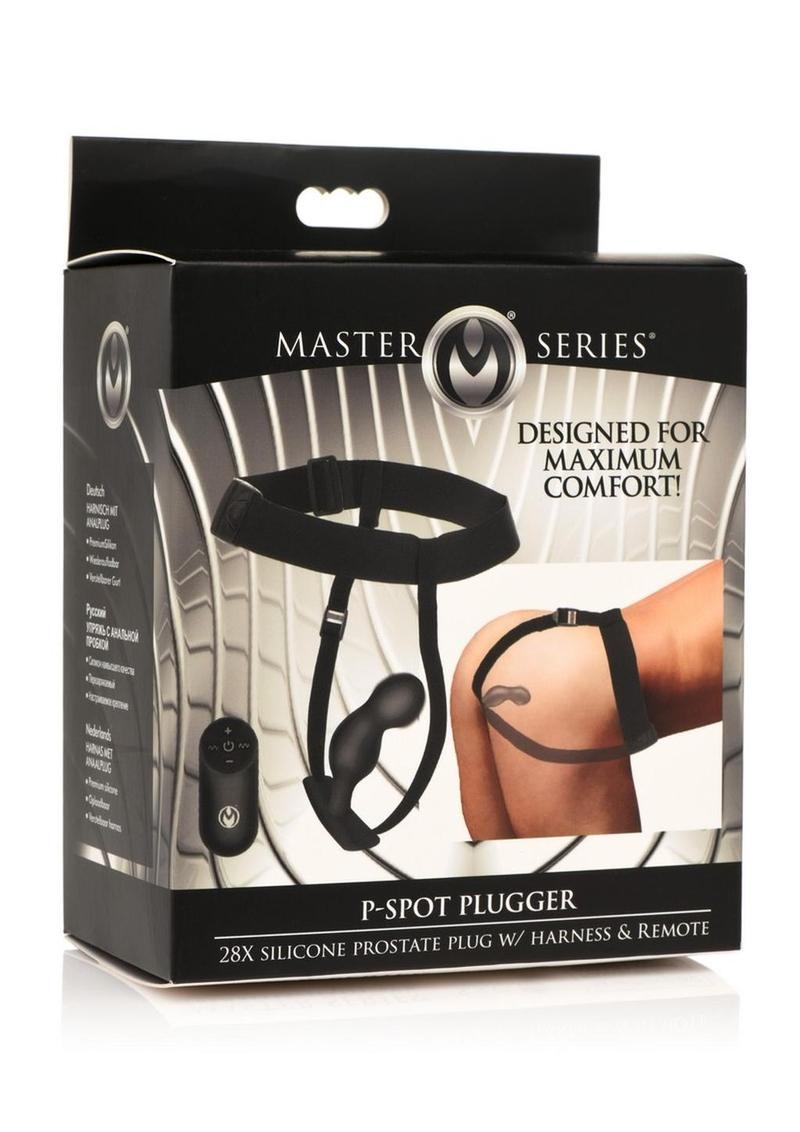 Master Series P-Spot Plugger Prostate Plug with Harness