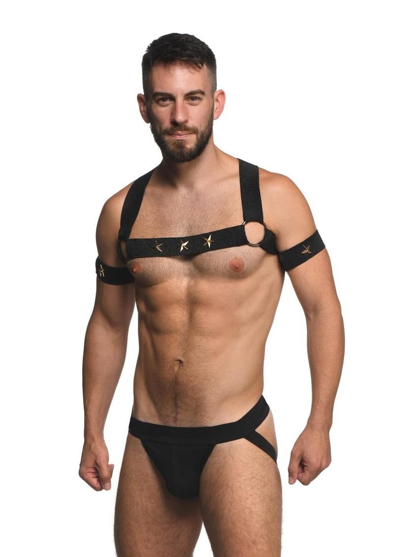 Rave Harness Elastic Chest Harness With Arm Bands