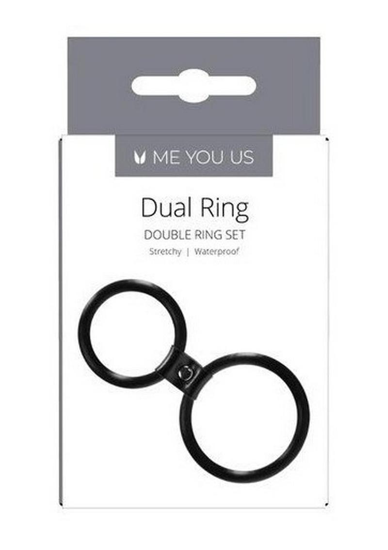 Me You Us Dual Ring Stretchy Silicone Ring Set