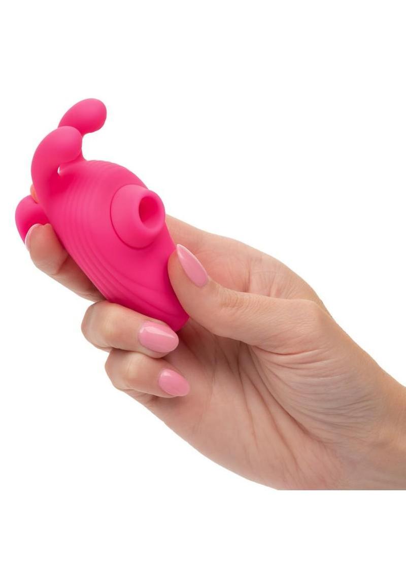 Calexotics Neon Vibes Kissing Bunny Rechargeable Silicone Vibrator