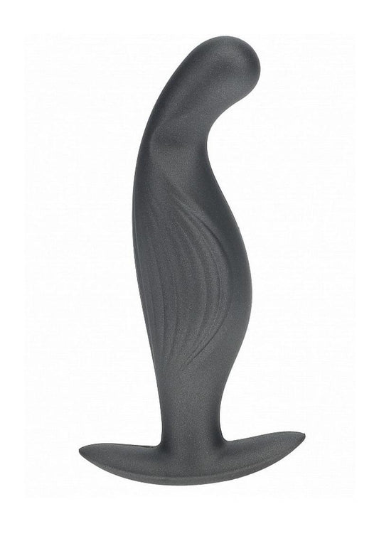 Ouch! Smooth Silicone P-Spot Gun Metal Anal Plug