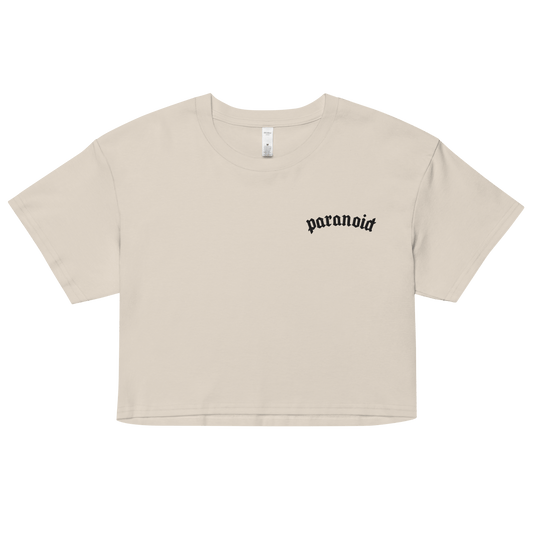 Paranoid Embroidered Crop Top