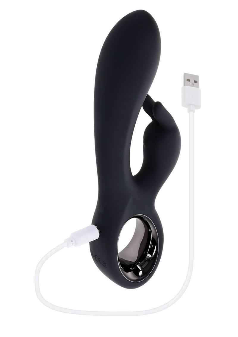 Playboy Late Night Bunny Rechargeable Silicone Rabbit Vibrator