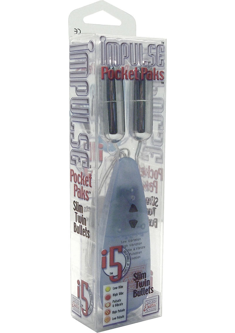 Impulse Pocket Paks Slim Twin Bullets with Wired Remote Control