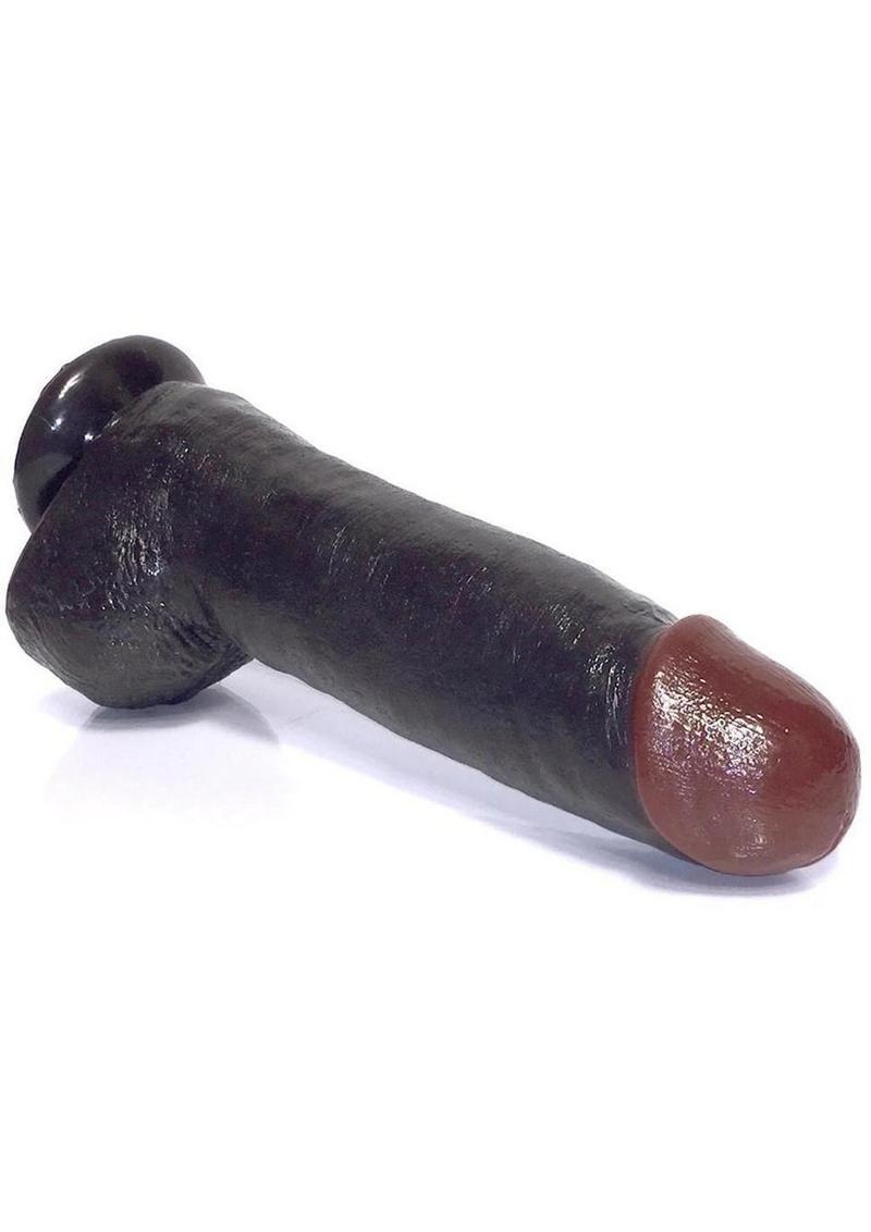 Rascal Black Balled Massive 12-Inch Cock Realistic Chocolate Dildo