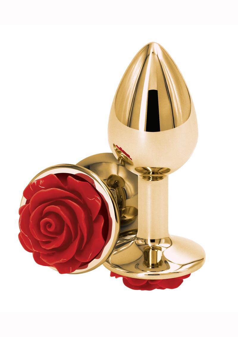 Rear Assets Rose Aluminum Elegant Anal Plug and Functional