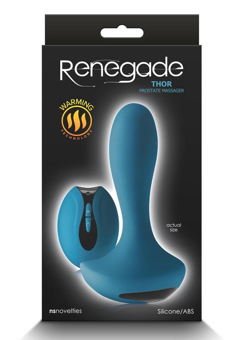 Renegade Thor Rechargeable Prostate Massager Teal Silicone with Remote