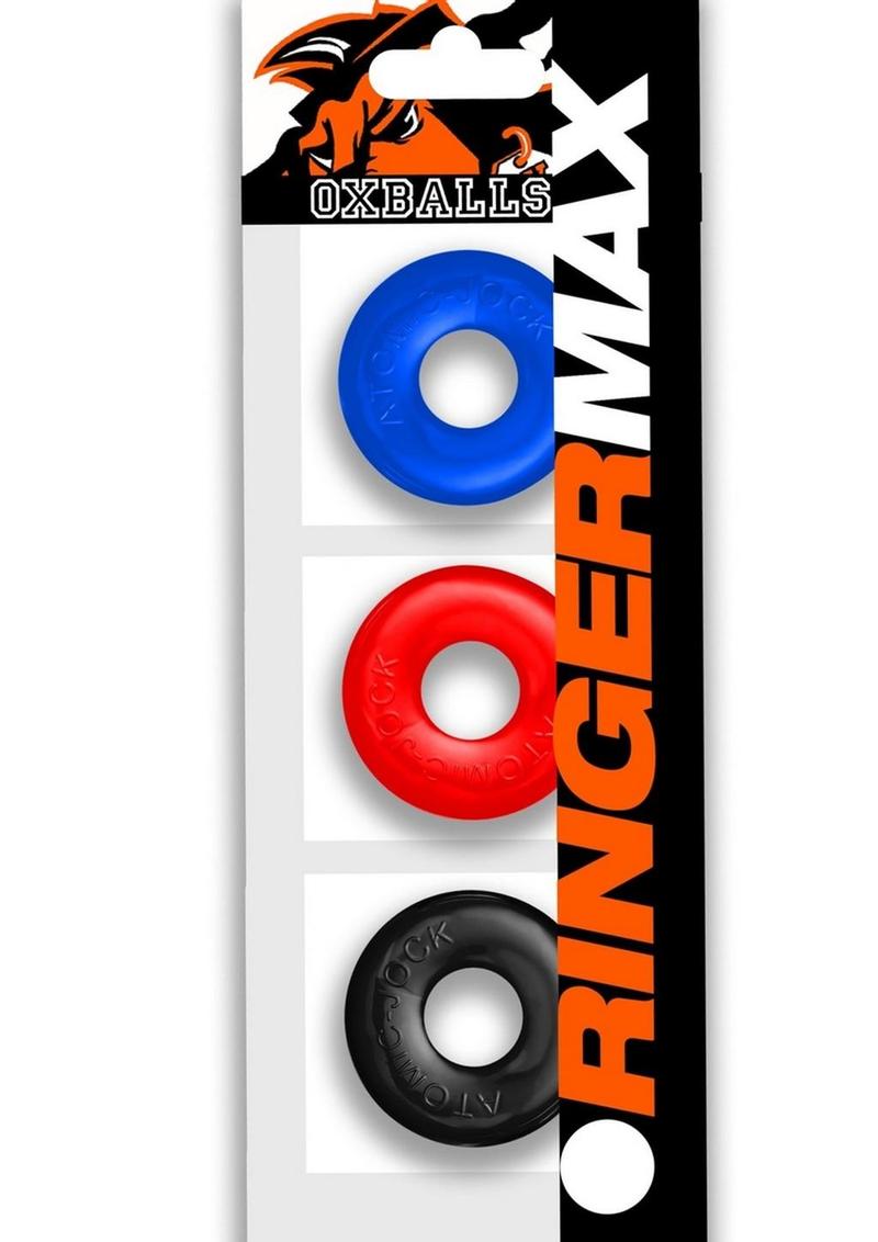OXBALLS Ringer Max Cock Ring 3-Pack Assorted Neon Colors