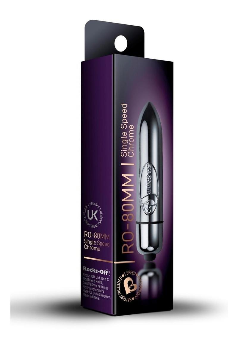 RO 80MM Single Speed Chrome Bullet Vibrator