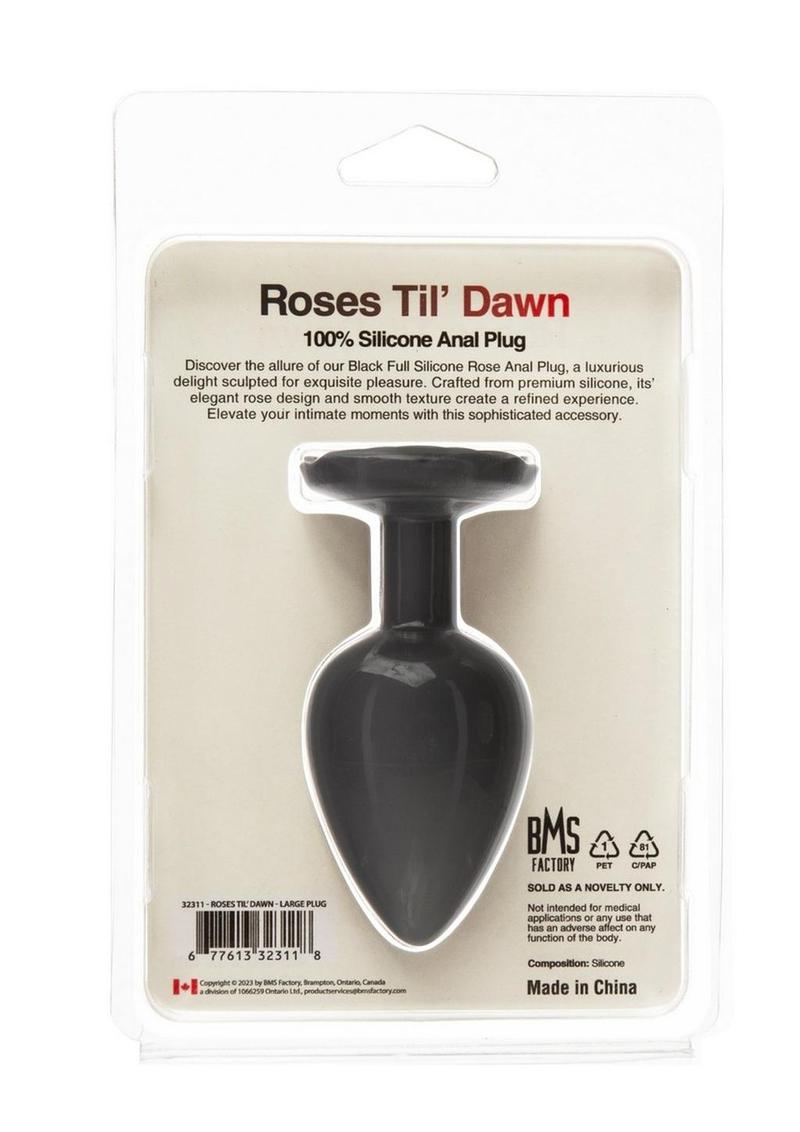 Roses Til' Dawn Silicone Butt Plug Sizes