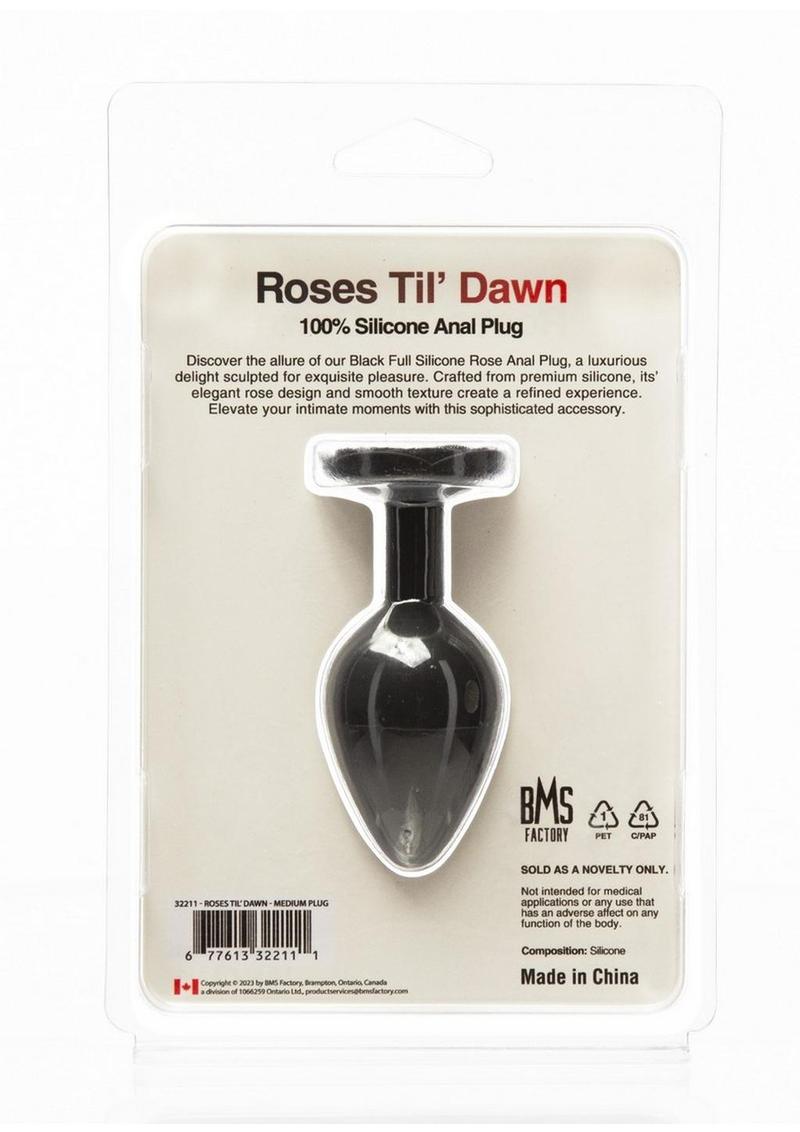 Roses Til' Dawn Silicone Butt Plug Sizes