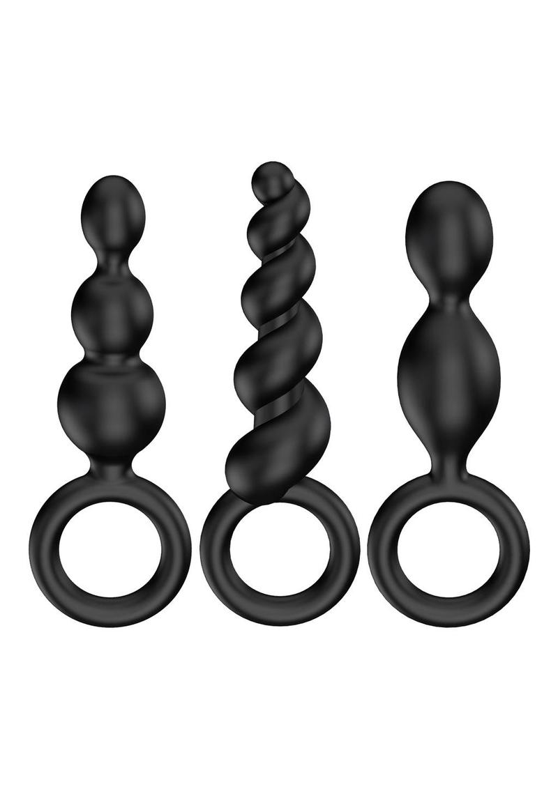 Satisfyer Booty Call Silicone Textured Anal Plugs - Set of 3