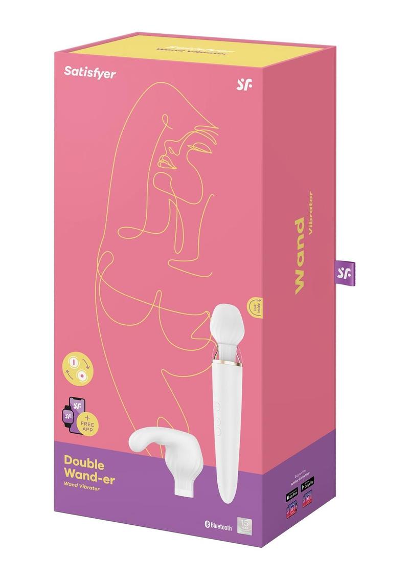 Satisfyer Double Wand-er Waterproof Massager with Attachment