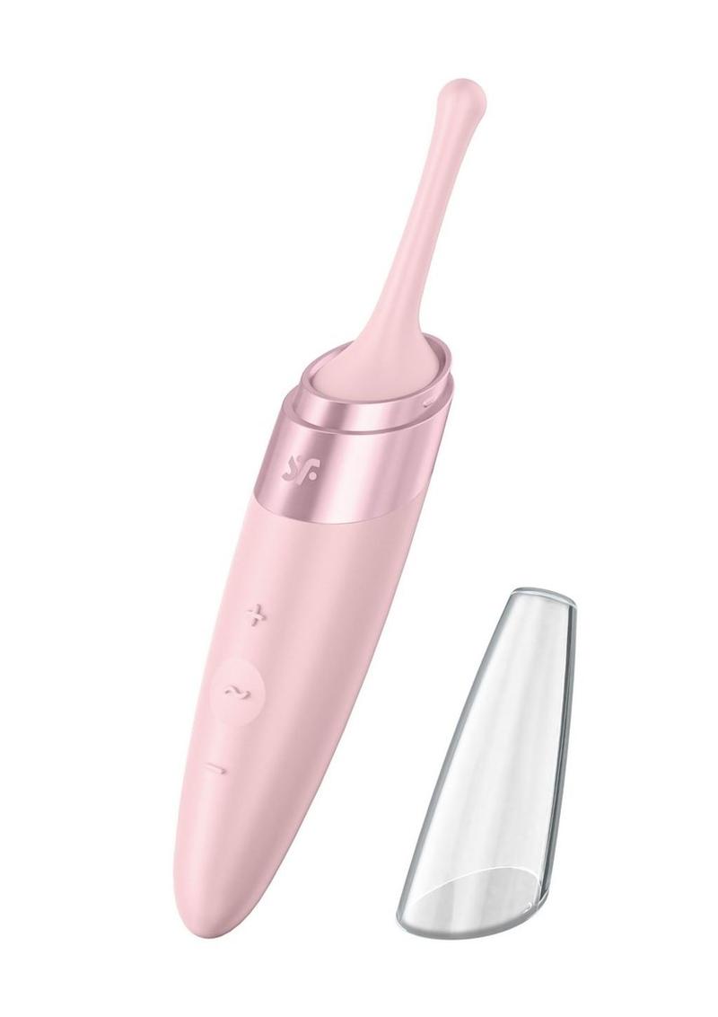 Satisfyer Twirling Delight Tip Vibrator Rechargeable Stimulator in Berry